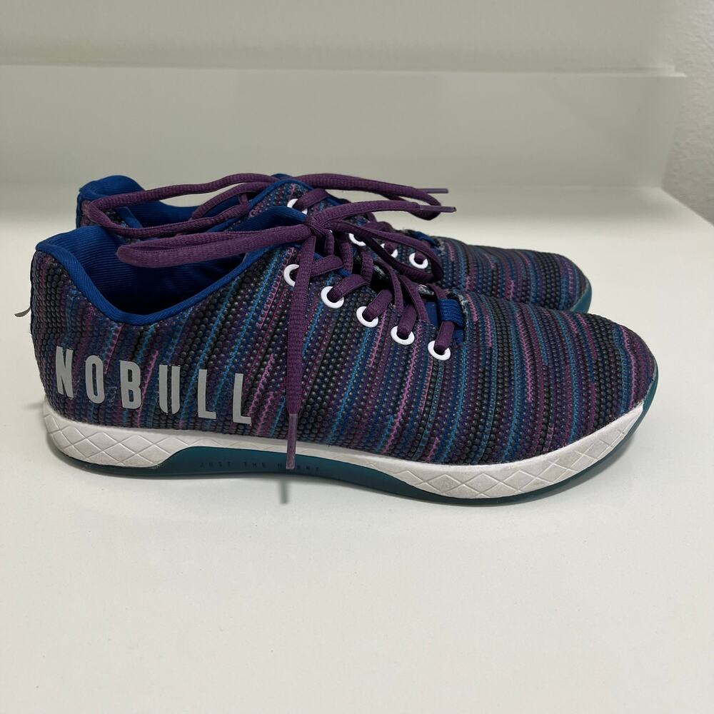 NoBull Purple and Blue Weightlifting Trainer Shoes Size 9 - Picture 3 of 8